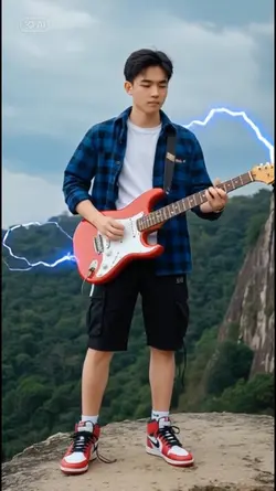 tocando guitarra