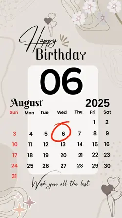 birthday 06 August 