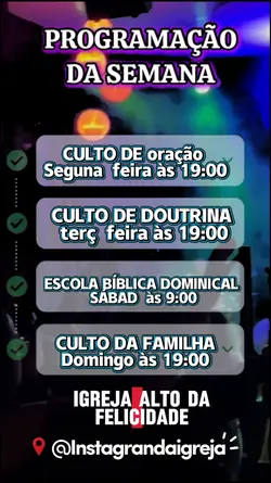 programação de culto