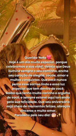 parabéns Neta