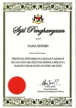 Sijil Penghargaan