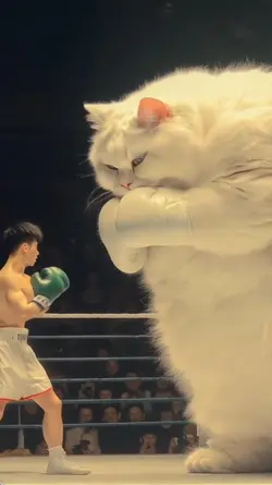 Boxing cat