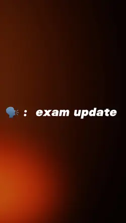 exam update
