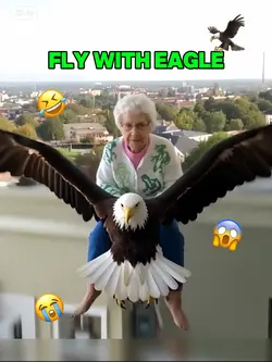 Fly with eagle