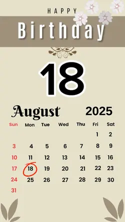 birthday 18 August 