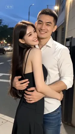 hug with boyfriend