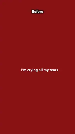 Crying all tears 