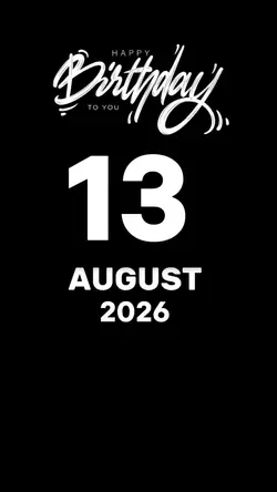 HBD 13 AUGUST 2026
