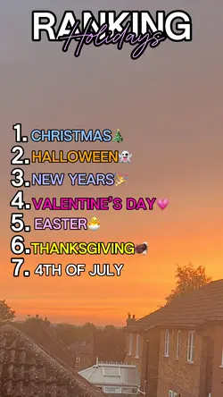 Holiday ranking