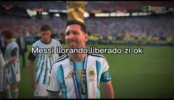 Messi llorando