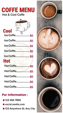 Coffe Menu