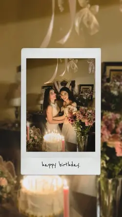 birthday polaroid