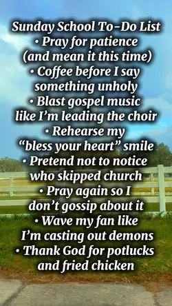 Sunday school todo
