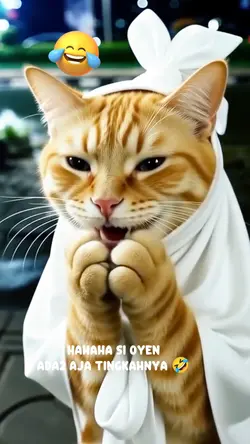 oyen jadi pocong hah