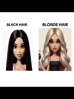 blonde hair vs black