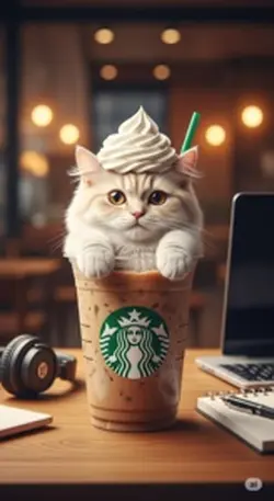 うちの子Starbucksフラペチーノ