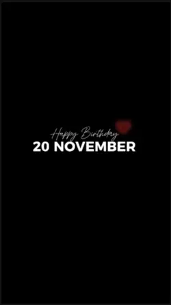 Birthday 20 November
