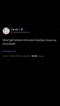 MAAF GA TERIMA CINTA