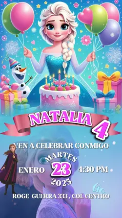 Invitacion Frozen