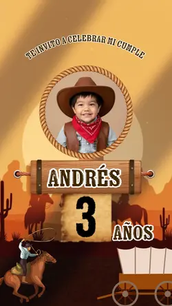 invitación vaquero
