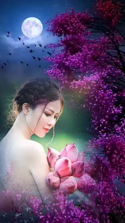 cảnh dưới trăng