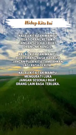 hidup kita ni...