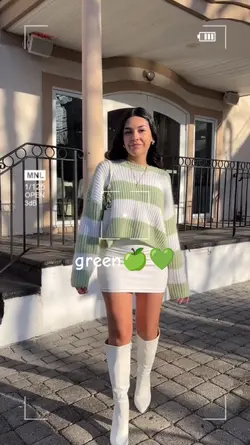 green outfit