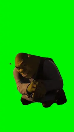 shrek looking up