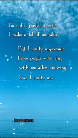 I'm not perfect. 