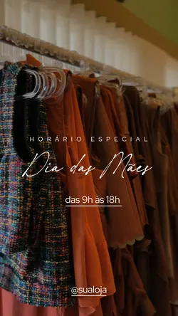 HORÁRIO DIA DAS MÃES