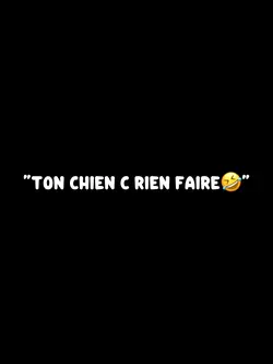 "Ton chien c r faire