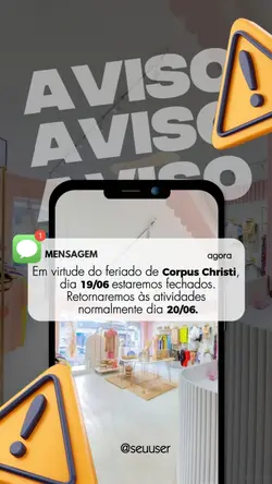 Aviso de Feriado
