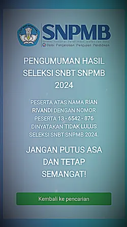 HASIL SNBT 2024