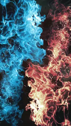 Orange&blue fire