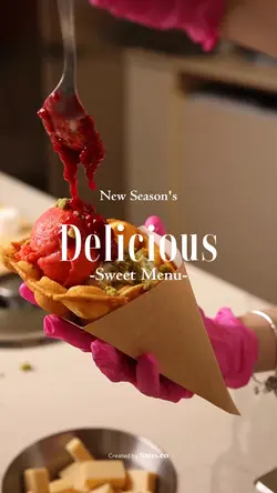 Delicious sweet menu