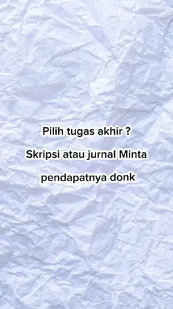pilih tugas akhir?