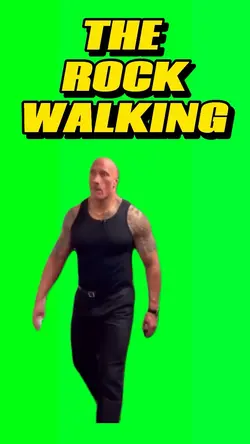 The Rock walking