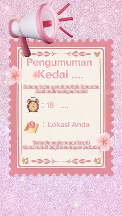 Pengumuman kedai