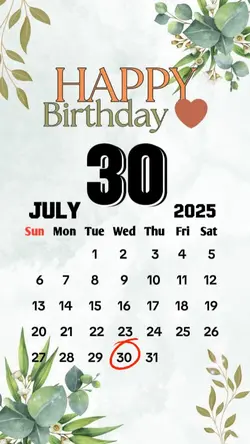 birthday 30 july