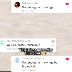 Enough arm swings?