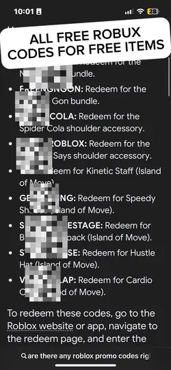 FREE ROBLOX ITEMS