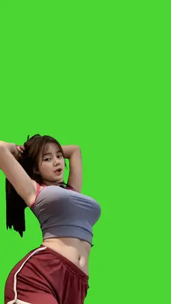 green screen cewek