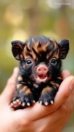 Cute tiny ai pig
