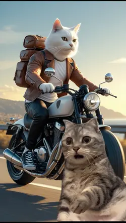 Gatinho assustado.