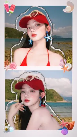 2 photos beach