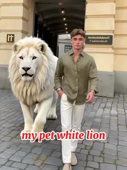 my pet white lion