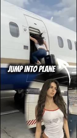 Jump into plane