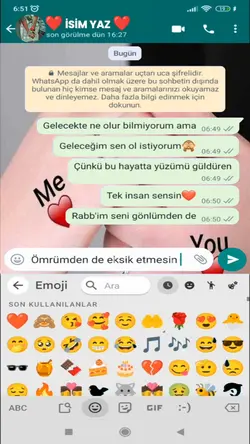 Sevgiliye WhatsApp 