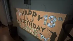 Hunting bday banner