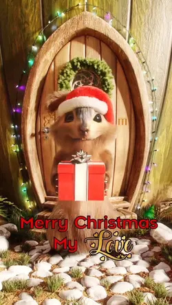 クリスマスプレゼント3Dテンプレ